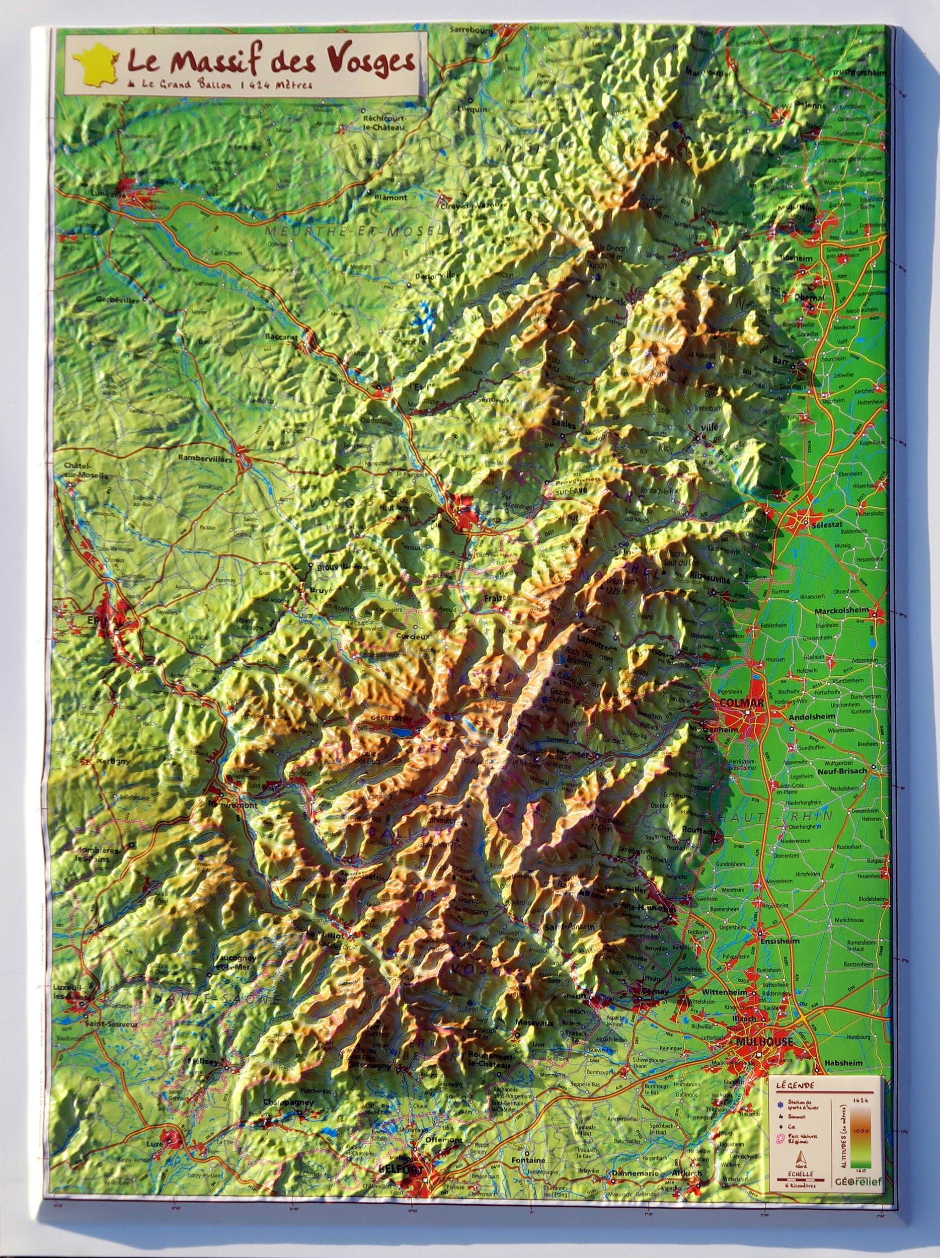 massif des vosges carte