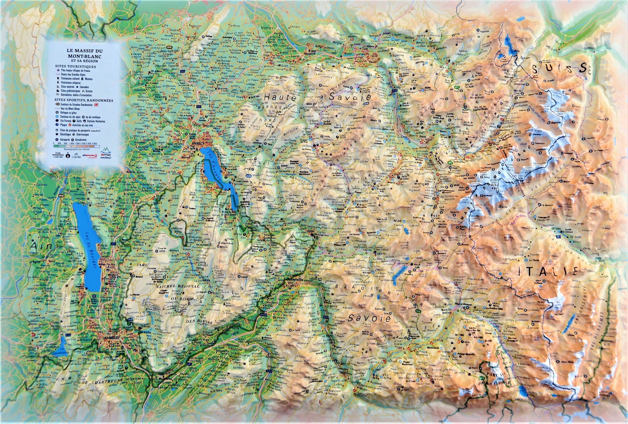 Carte relief 3D map