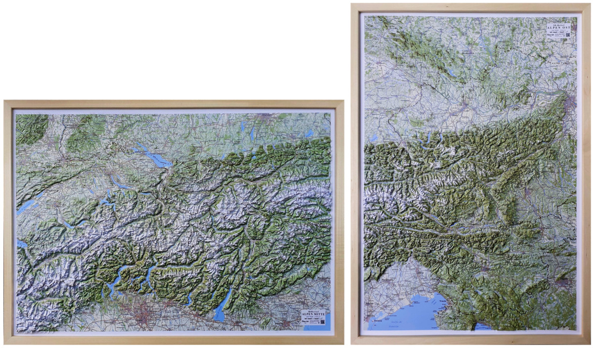 3D Relief Alpes 1:500.000 et Central et Est