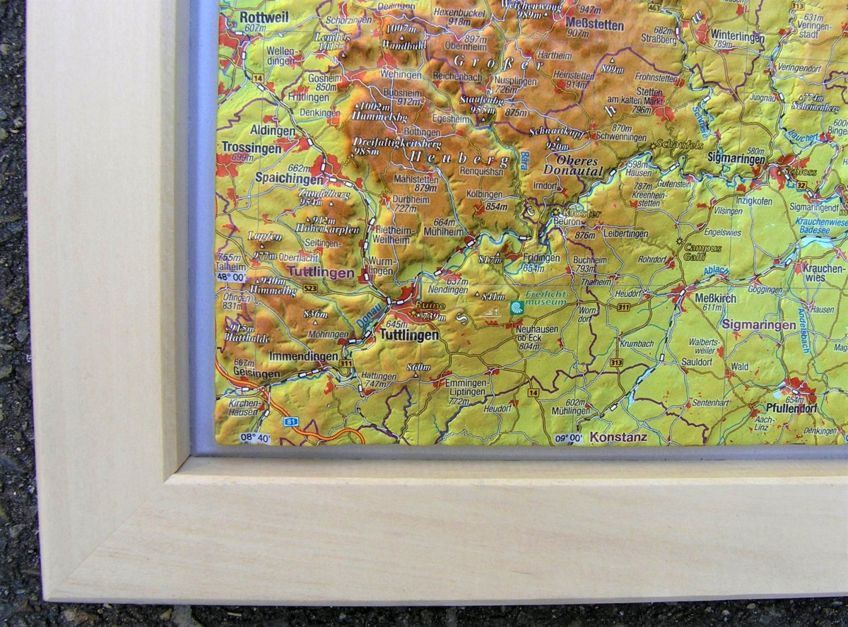 Relief Map Bavarian Alps