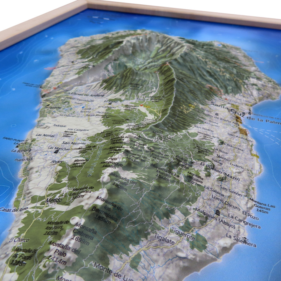 Raised relief map La palma