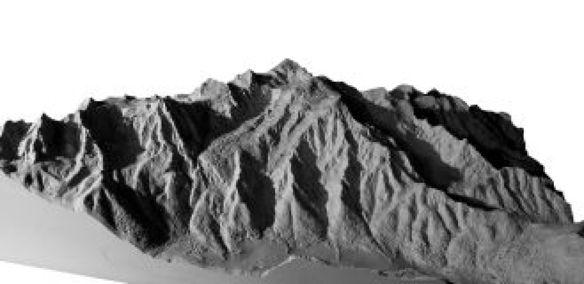 Modèle de montagne du Mont Blanc 1:25.000
