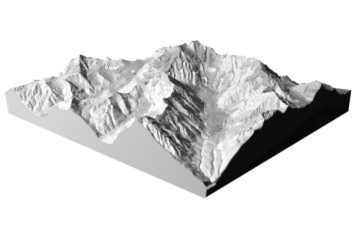 Modèle de montagne de Nanga Parbat 1:50.000