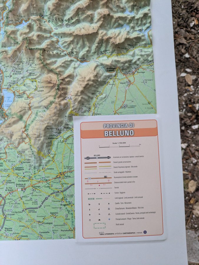 Reliefkarte Belluno