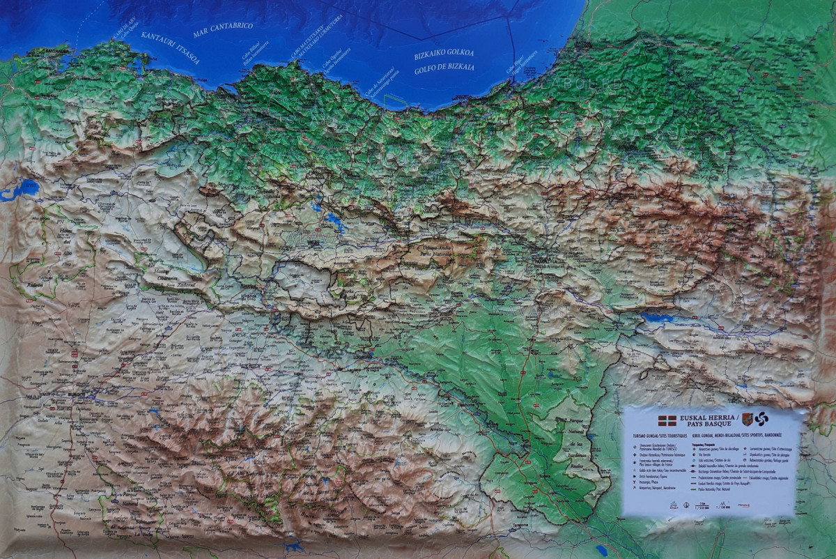 Reliefkarte_Baskenland