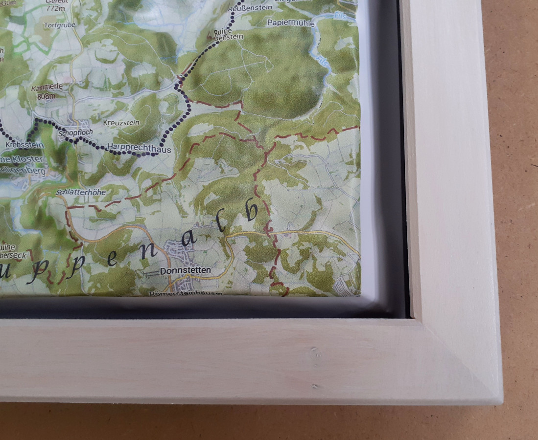 Raised relief map Esslingen