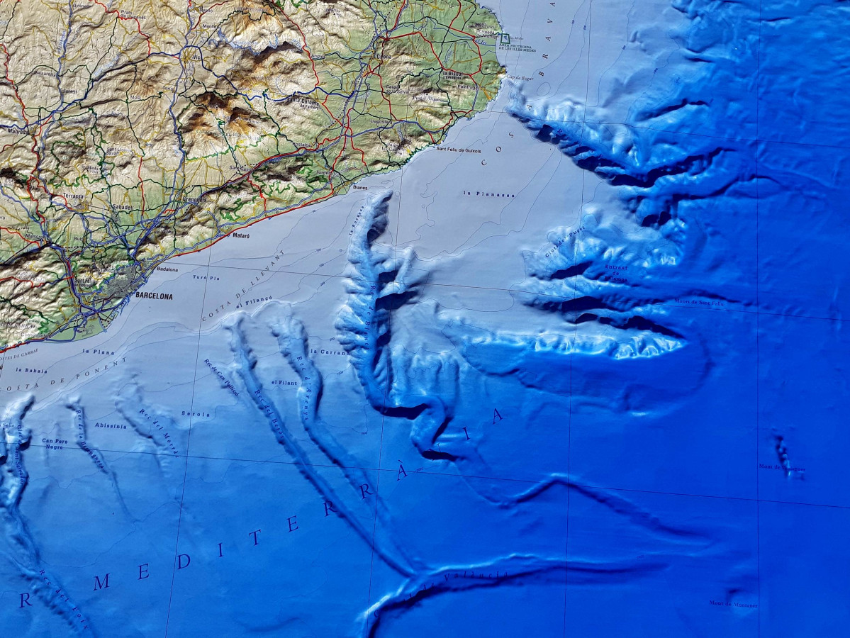 Relief map Catalonia