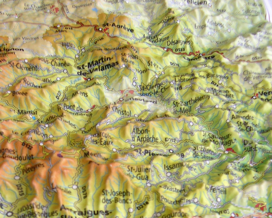 Reliefkarte_PN_ Monts d' Ardeche_Detail