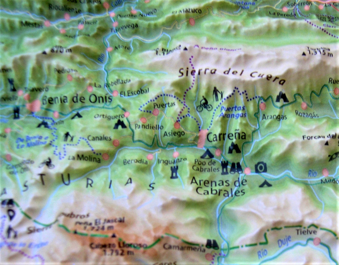 Reliefkarte Picos de Europa