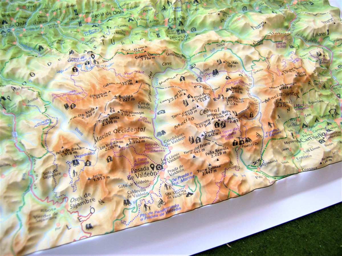 Reliefkarte Picos de Europa