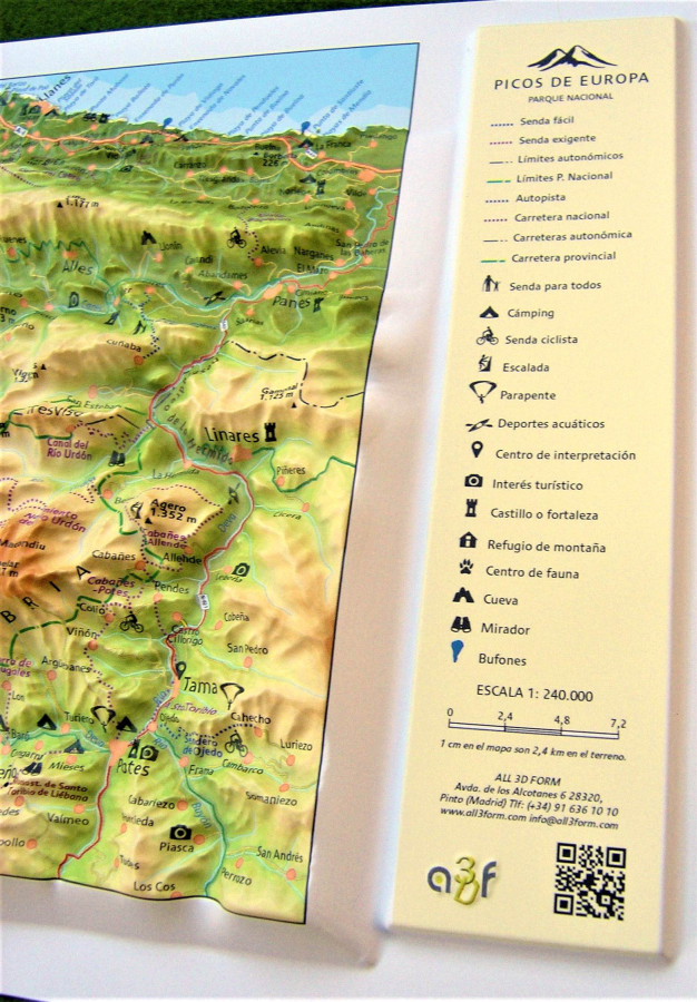 Reliefkarte Picos de Europa
