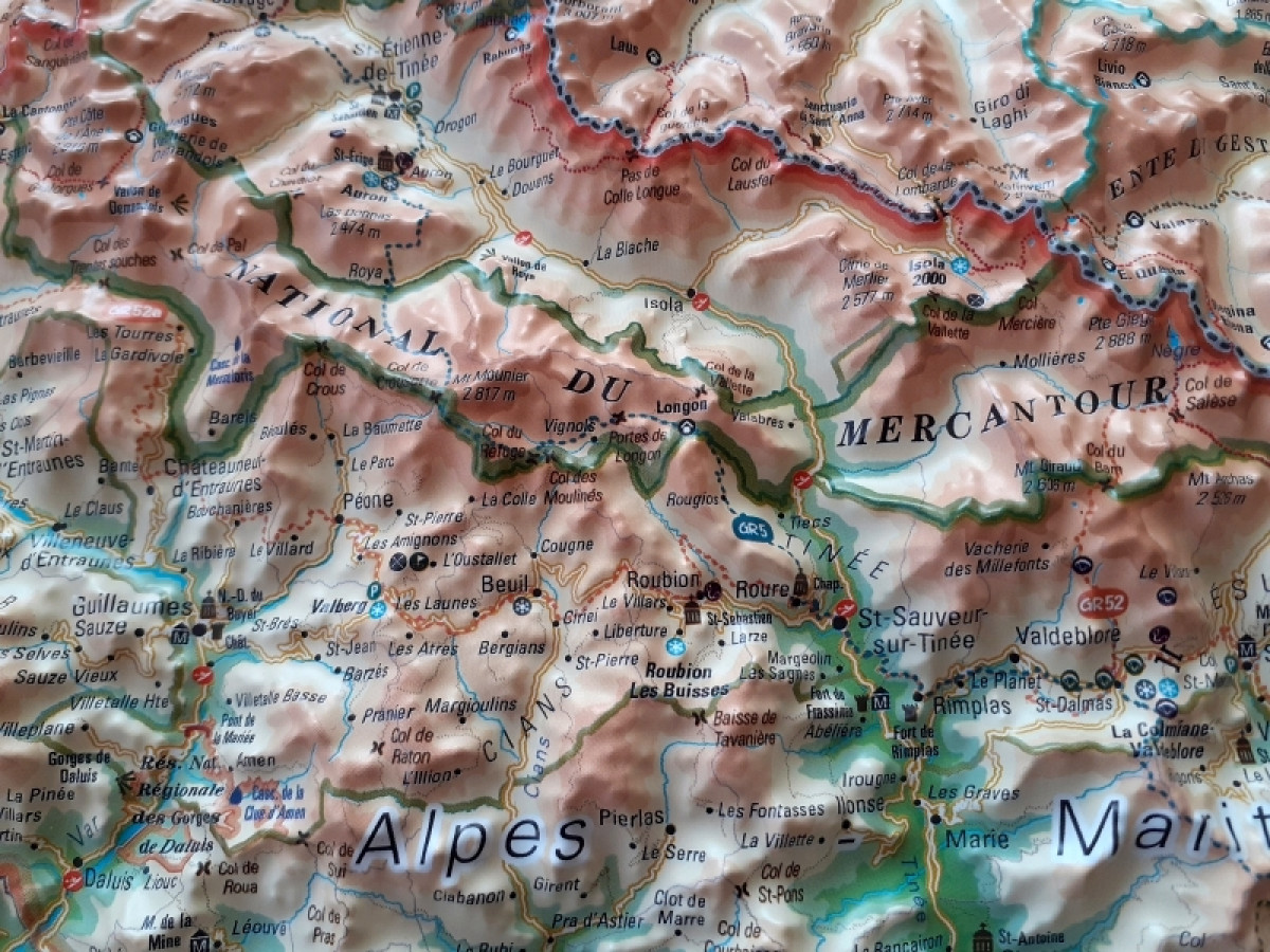 Raised relief Maritime Alps