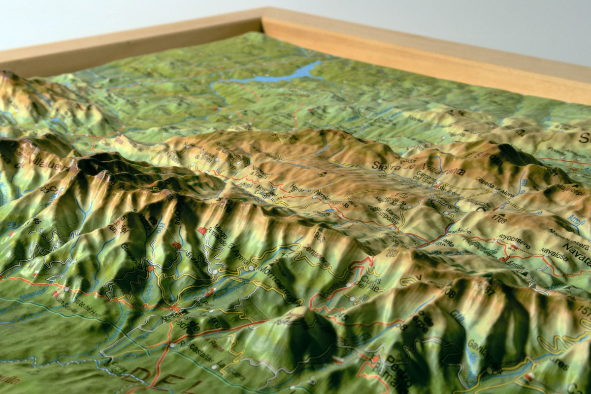 Raised relief map Sierra de Gredos