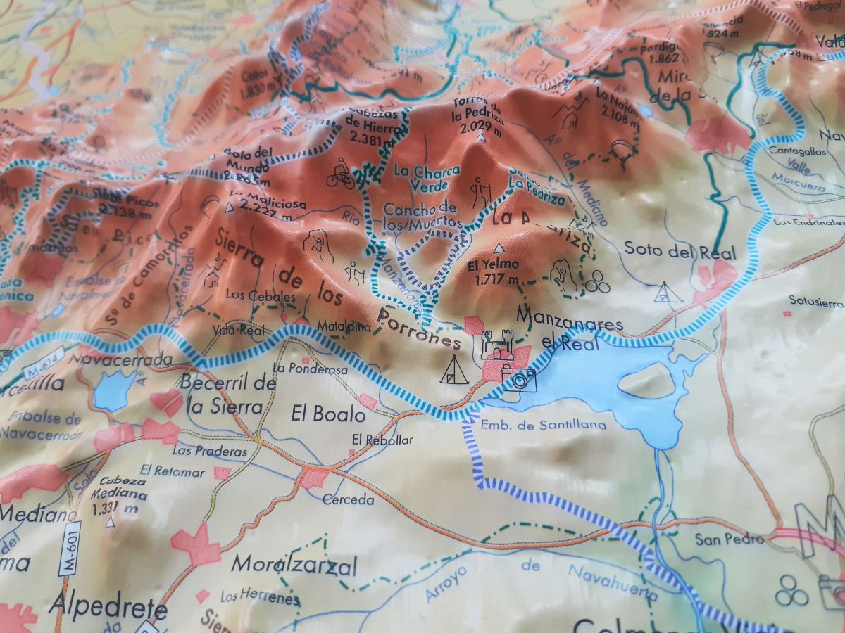 Raised Relief Sierra De Guadarrama As 3d Map