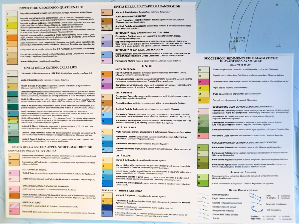 Geological map of Sicily