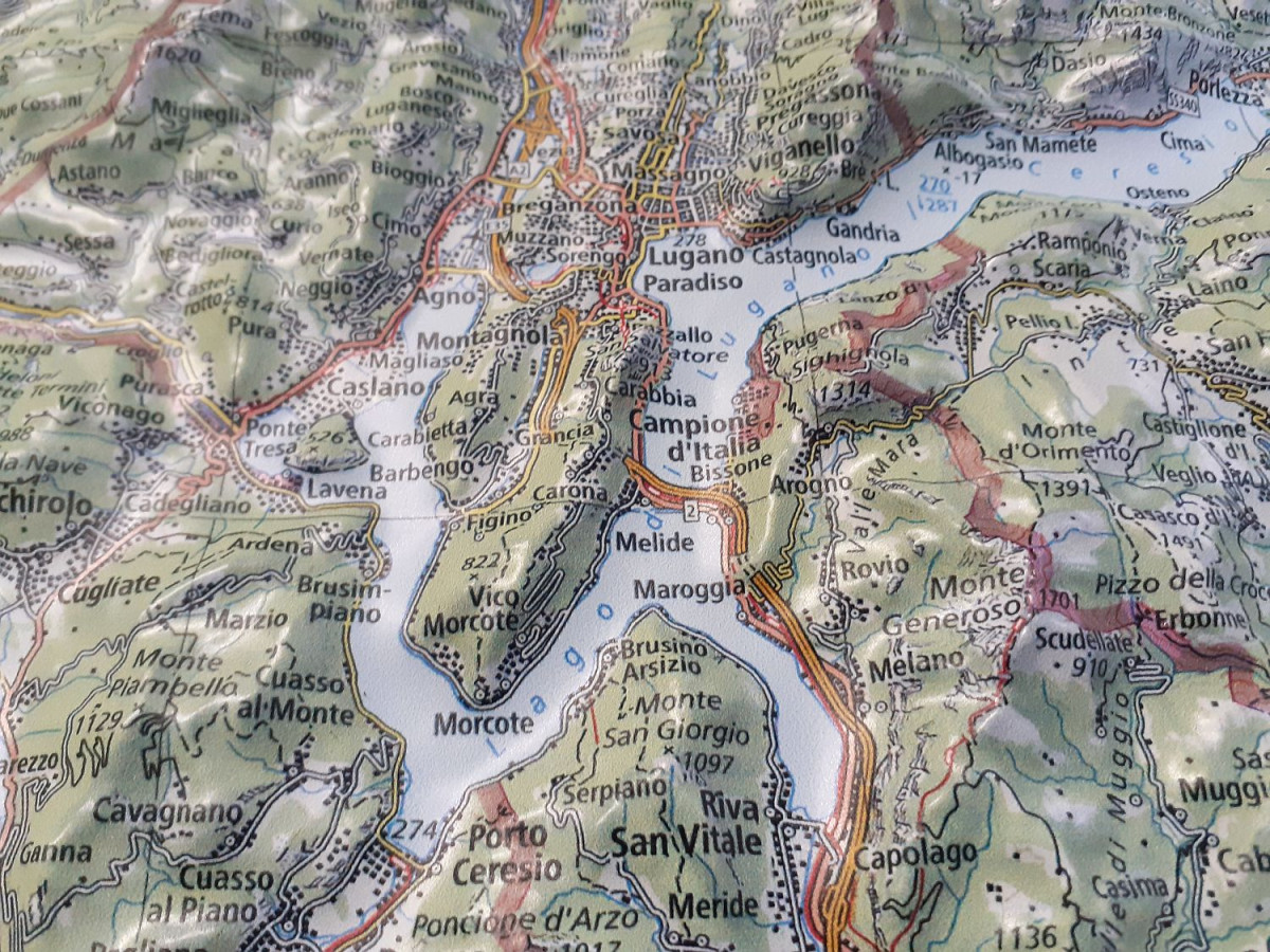 Raised relief Ticino 1st version