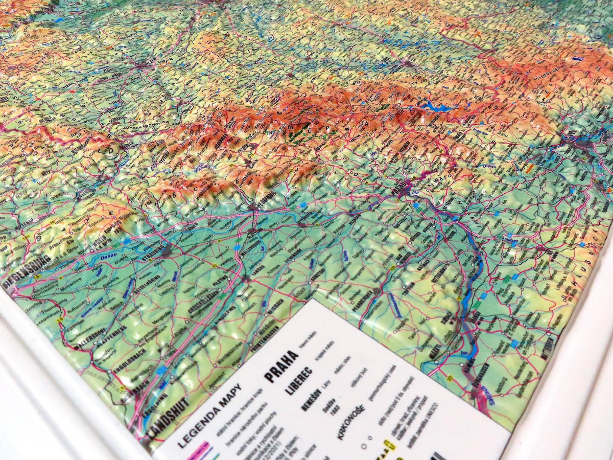 3D Reliefkarte Tschechei