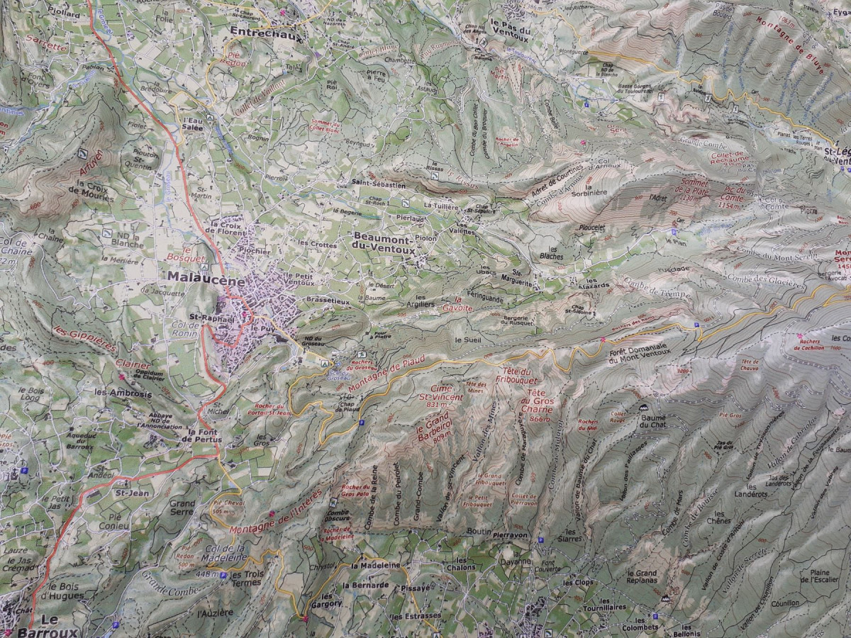 Reliefkarte_Ventoux_Malaucenne
