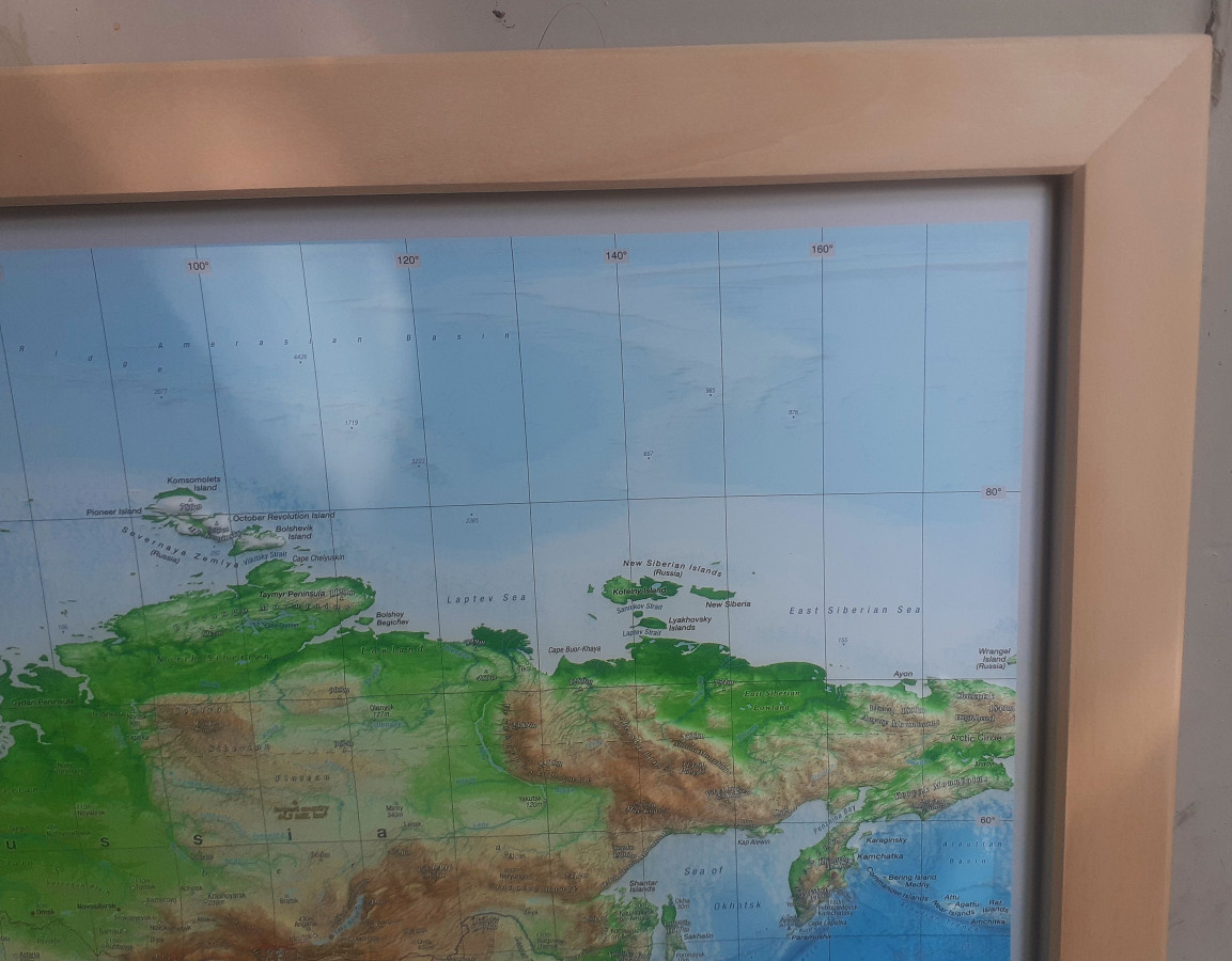 Raised Relief map of the world