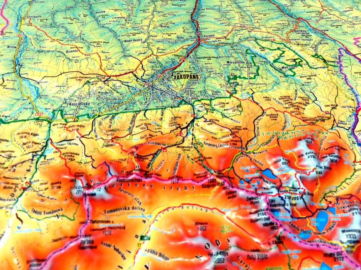 3D Reliefkarte Zakopane