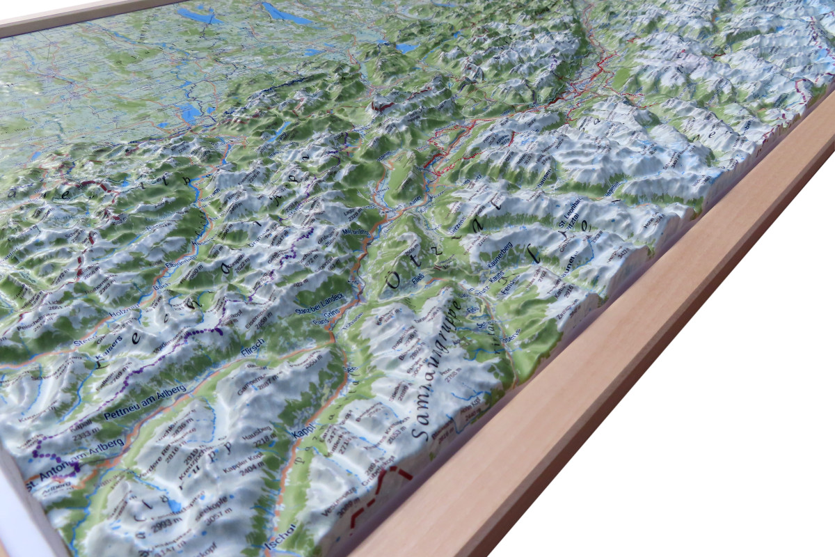Carte en relief_Inntal_Innsbruck