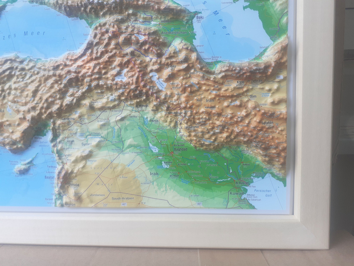 Raised Relief Map Europe
