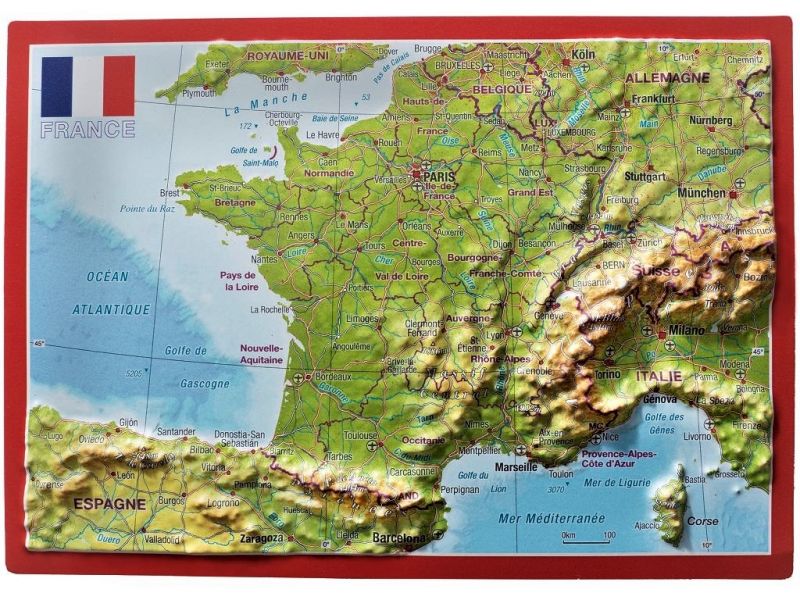 Reliefpostkarte_Frankreich