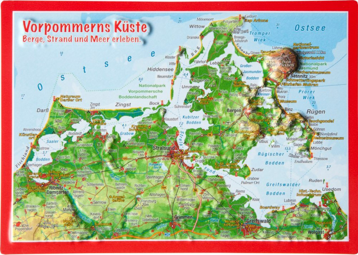 Reliefpostkarte_Vorpommern