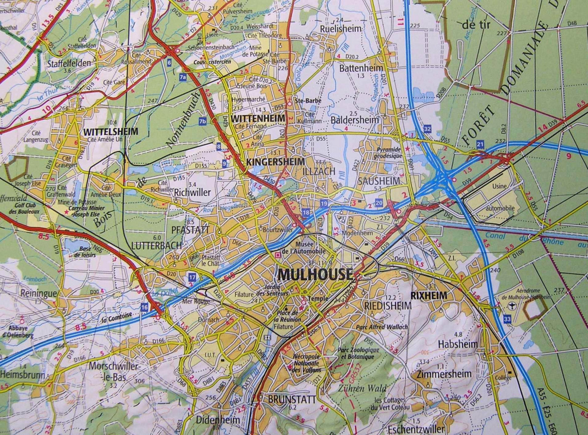 Raised relief map Vosges