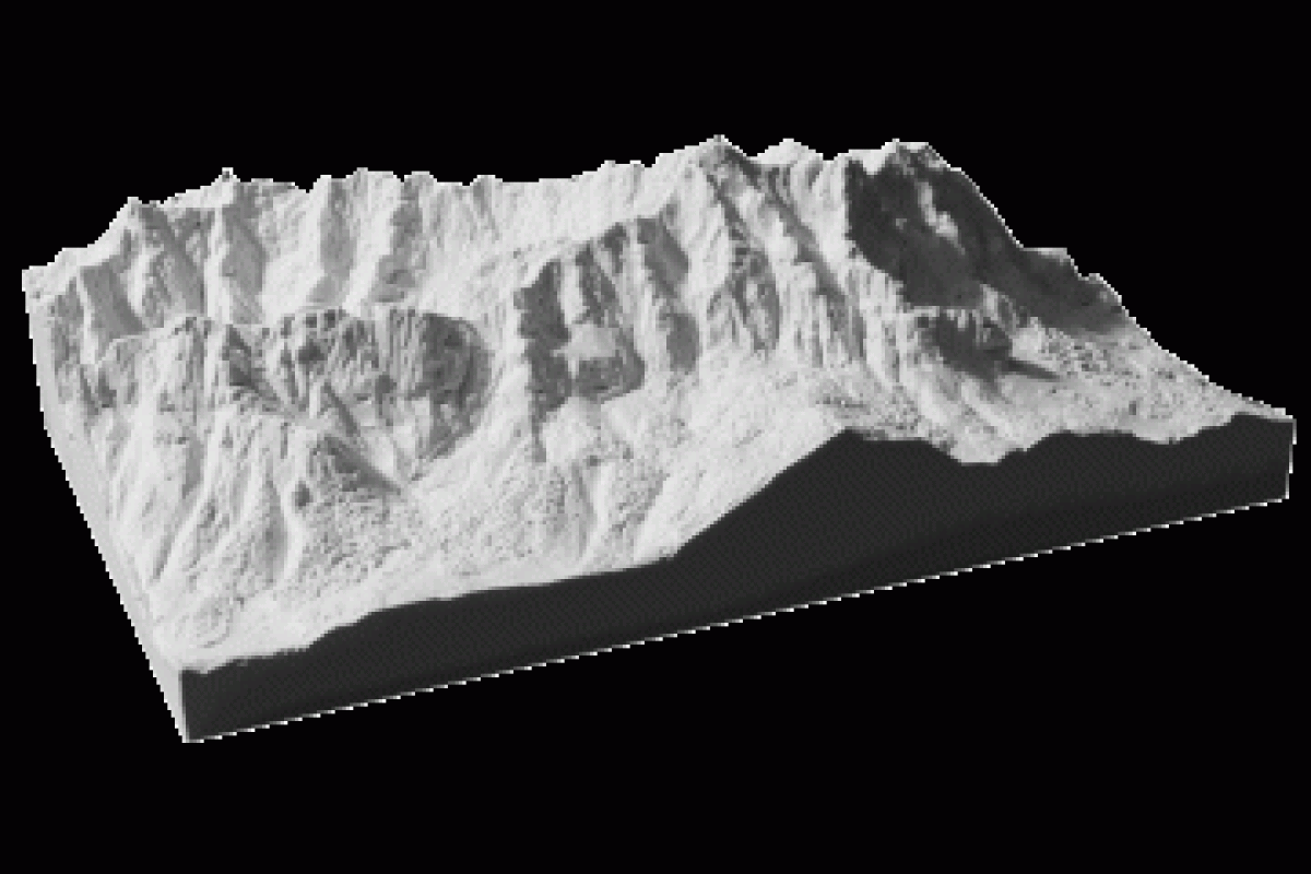 Modèle de montagne Zugspitze 1: 50 000