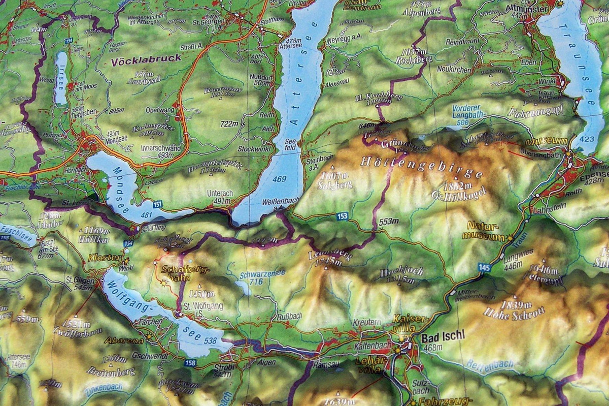 Reliefkarte Salzkammergut