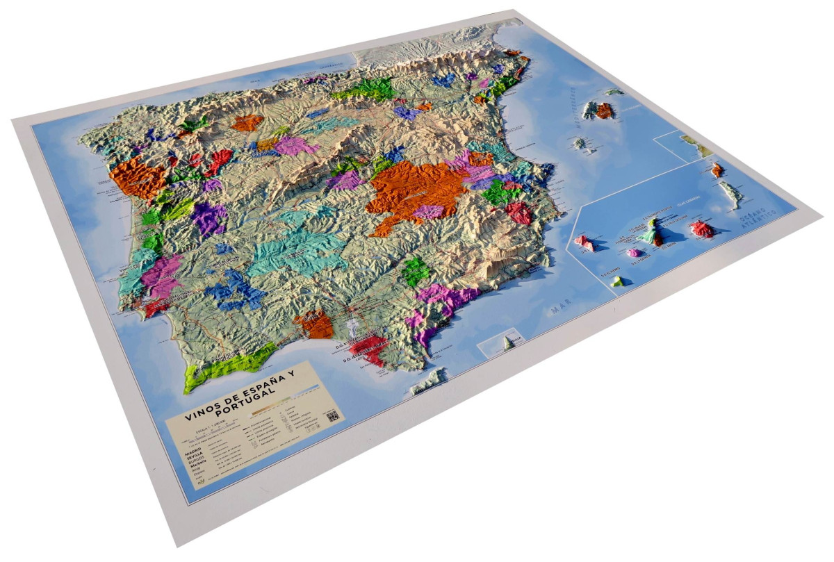 Reliefkarte_Weinregionen_Spanien und Portugal_Südend