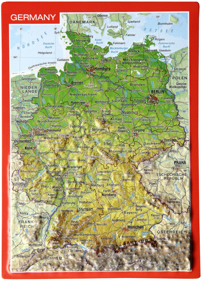 Relief postcard Germany