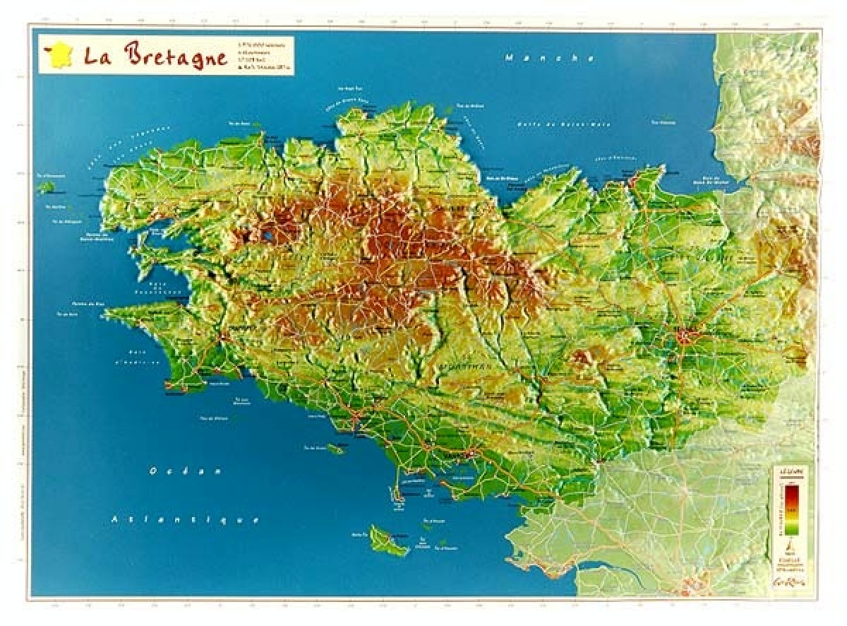 relief map_Bretagne