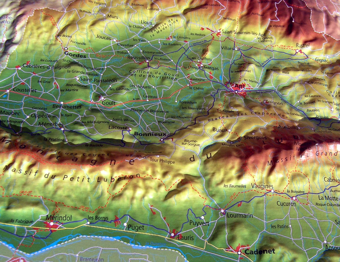 Raised Relief Map Luberon