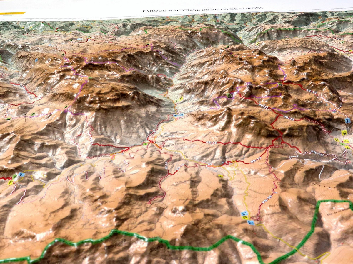 Carte en relief 3D Parc national de Picos