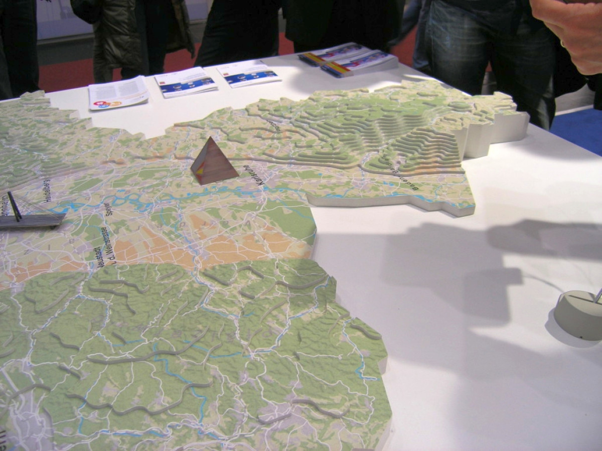Terrain models stepped- printed