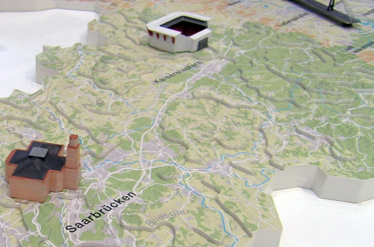 Terrain models stepped- printed