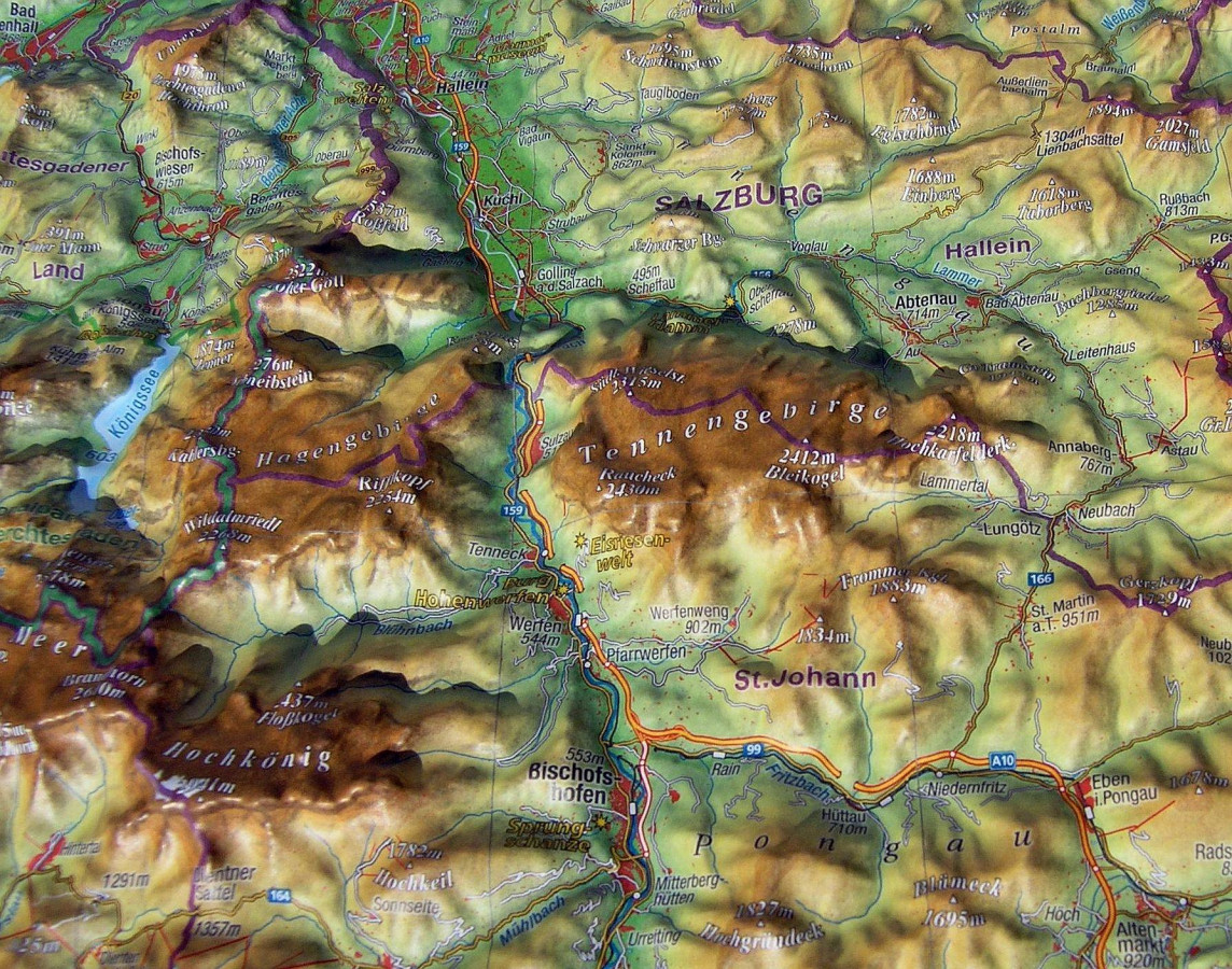 Reliefkarte Salzkammergut