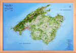 Raised relief map Mallorca big