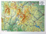 Big 3D Raised Relief Map Jeseníky mountains