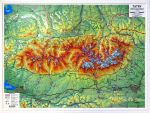 Big 3D Raised Relief Map High Tatras