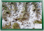 Raised relief map Matterhorn Region