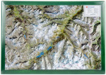 Raised relief map upper Engadine