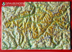 Relief postcard Graubünden - Kopie