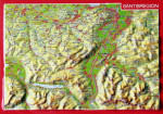Relief postcard Säntis and surroundings