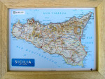 Raised relief map Sicily A4